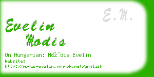 evelin modis business card